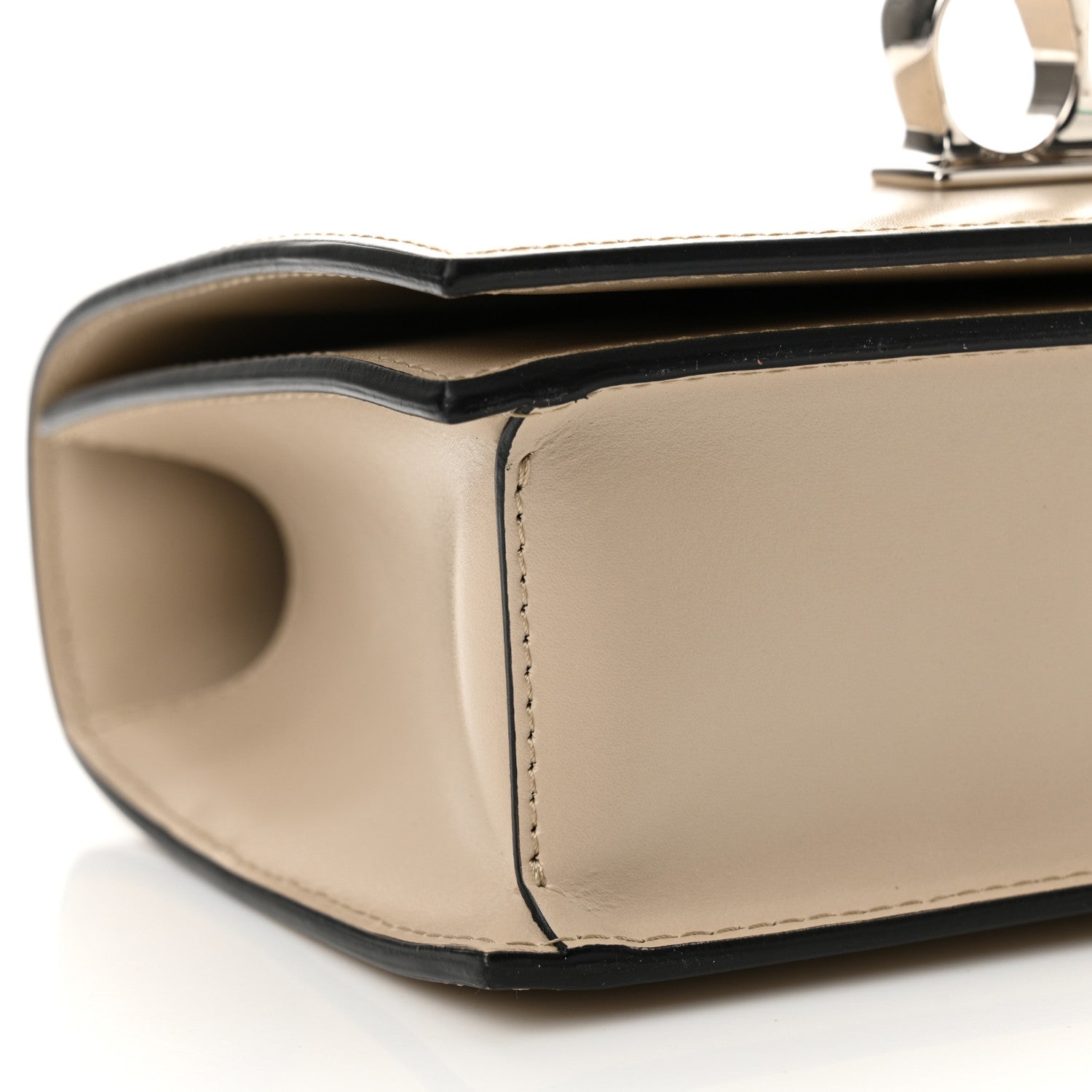 Alexander McQueen Calfskin Knuckle Shoulder Bag Beige 8 of 9