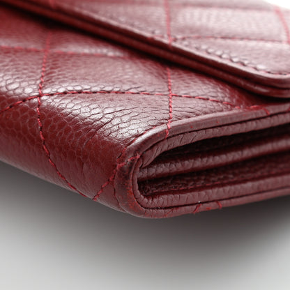 Chanel Caviar Quilted Large Gusset Flap Wallet Red 11 of 12