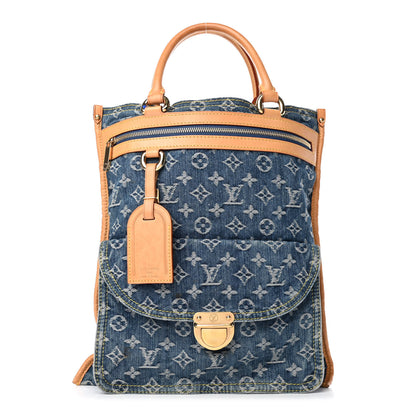Louis Vuitton Monogram Denim Sac Plat Blue 1 of 6