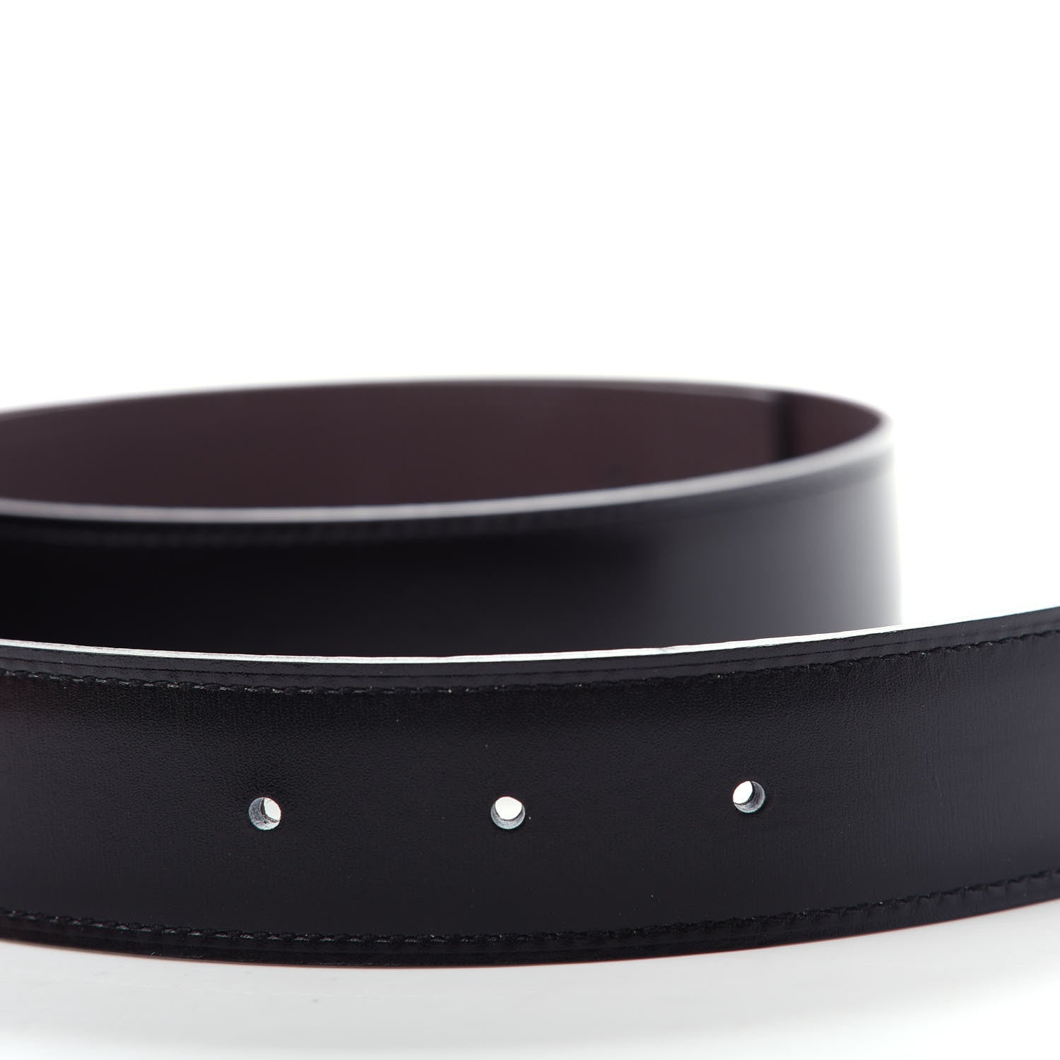 Hermes Box Togo 32mm H Belt 85 Black Chocolate 4 of 6
