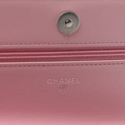Chanel Metallic Tweed Quilted Wallet On Chain WOC White Multicolor 6 of 12
