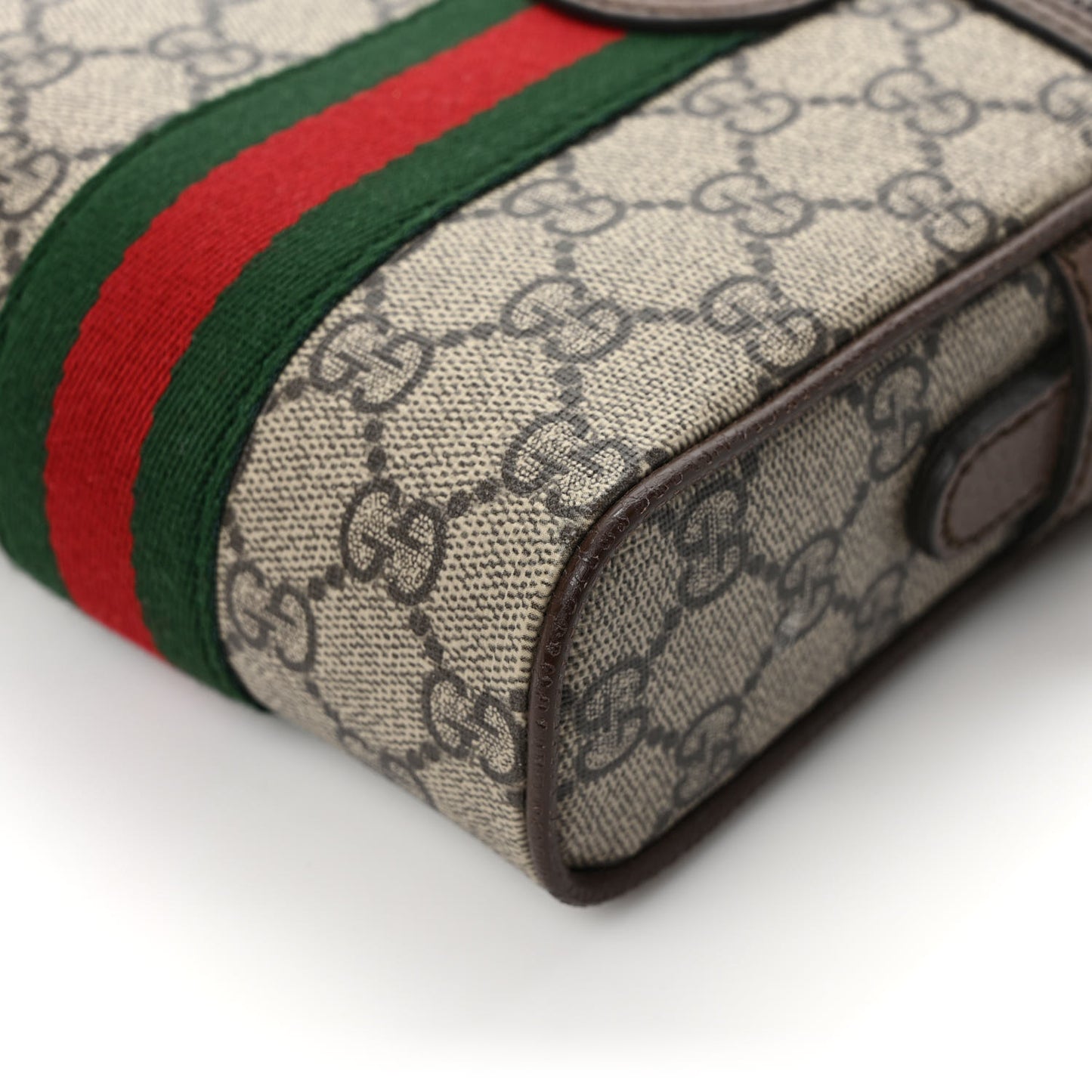 GG Supreme Monogram Web Mini Ophidia Messenger Brown