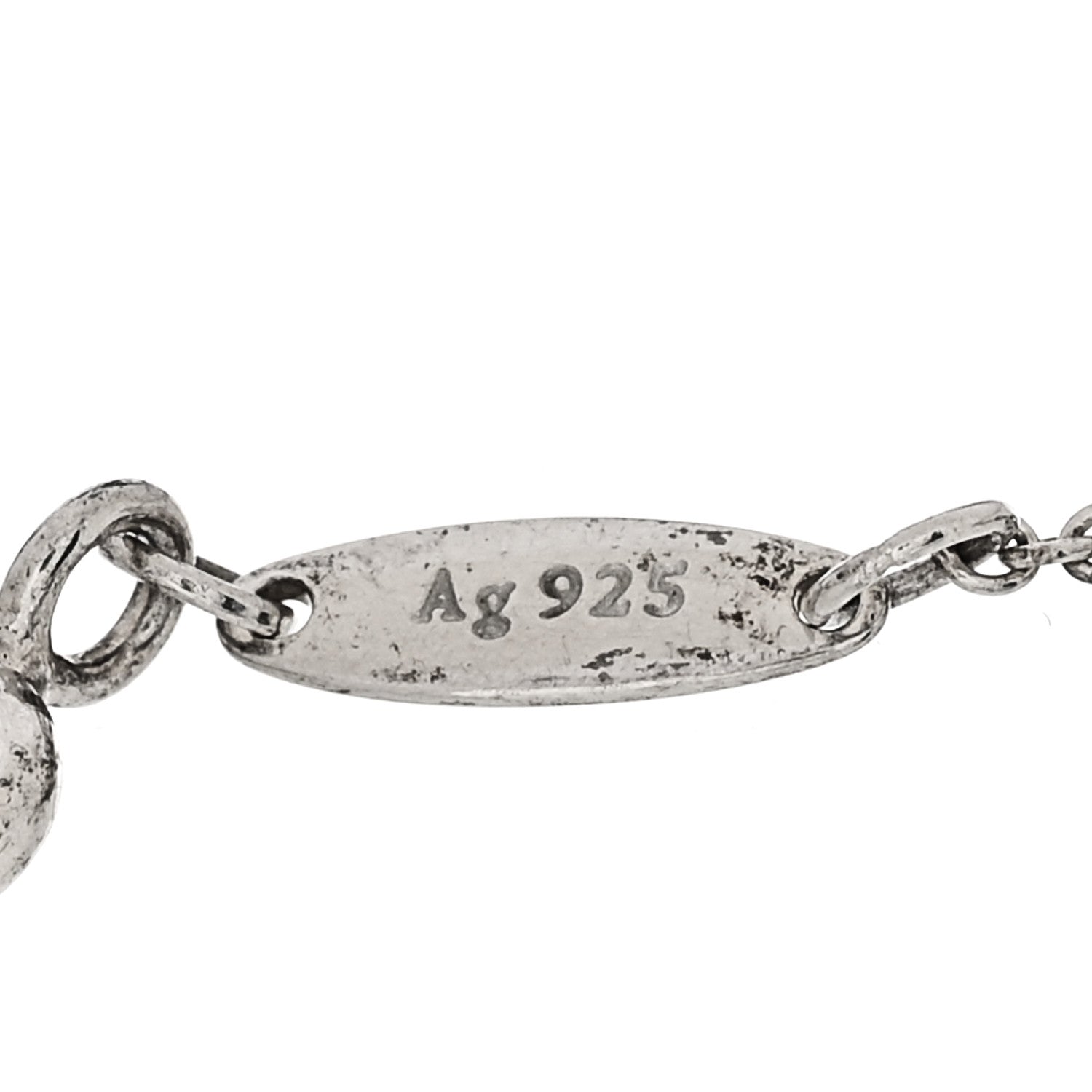 Tiffany Sterling Silver Diamond .05ct Elsa Peretti Diamonds by the Yard Bracelet 6 of 6