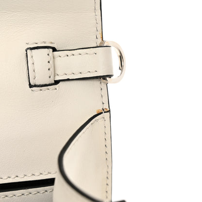 Prada City Calf Plex Ribbon Bag White Black 10 of 12