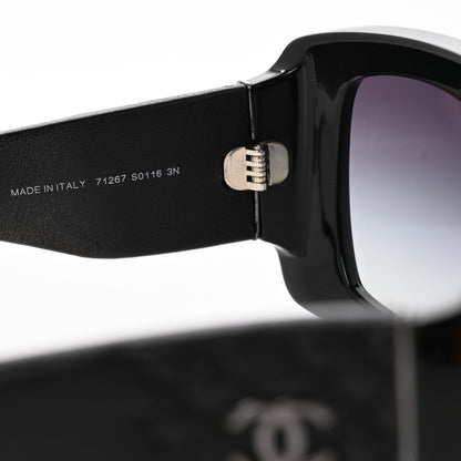 Chanel Lambskin Shield Quilted Sunglasses 71267 Black 6 of 7