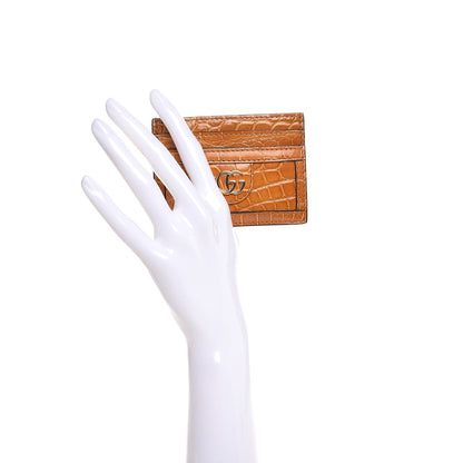 Gucci Crocodile GG Ophidia Card Holder Cognac 2 of 6