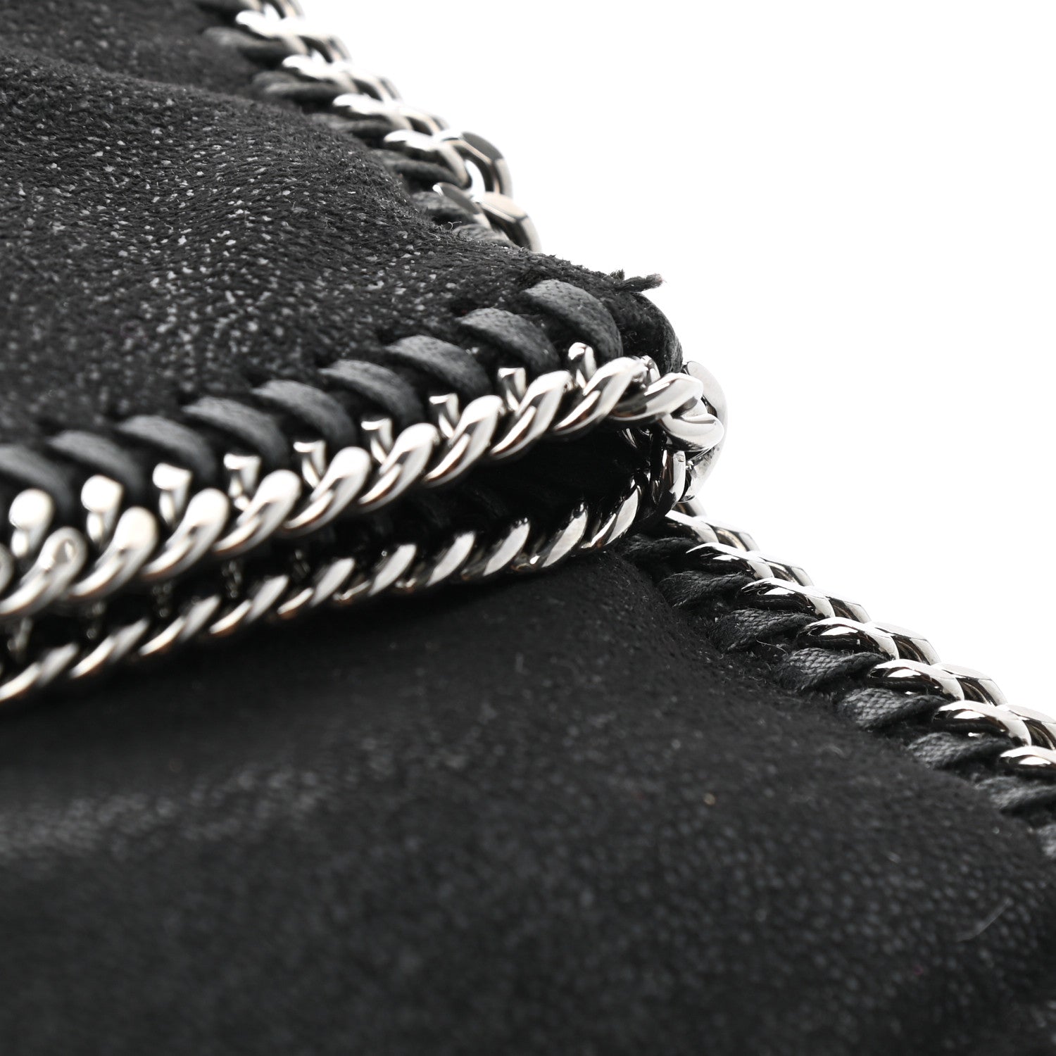 Stella McCartney Shaggy Deer Falabella Fold Over Clutch Black 9 of 9