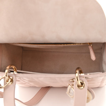Christian Dior Lambskin Cannage Medium Lady Dior Rose Poudre 4 of 9