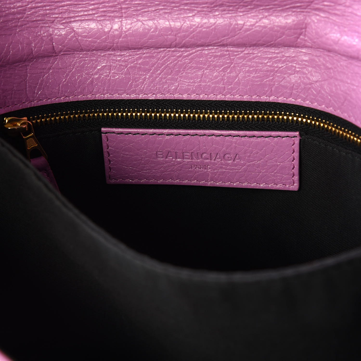 Balenciaga Agneau Giant 12 Gold Hardware Envelope Strap Clutch Rose Berlingot 7 of 9