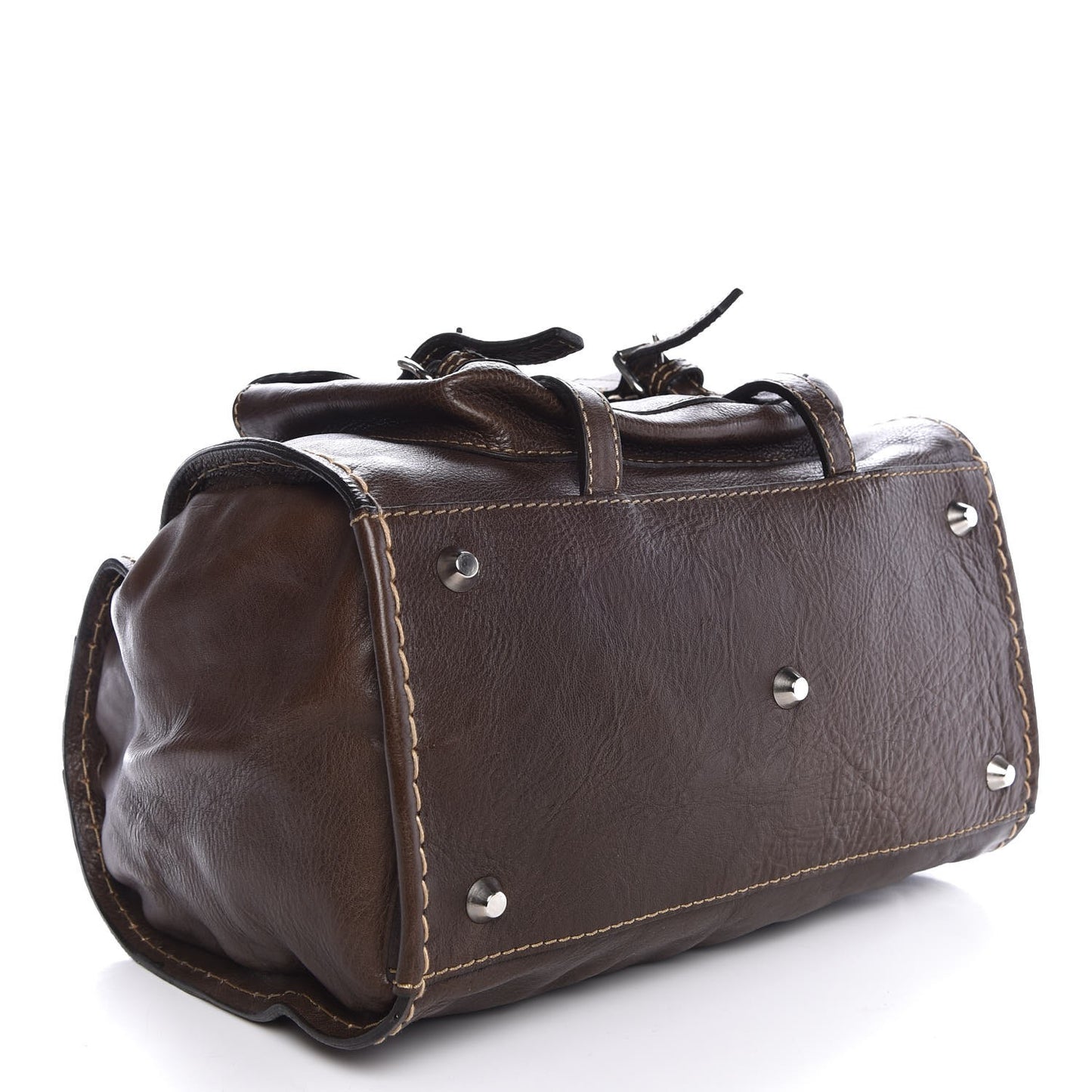 Calfskin Small Edith Satchel Brown