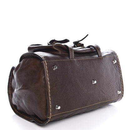 Chloe Calfskin Small Edith Satchel Brown 4 of 8