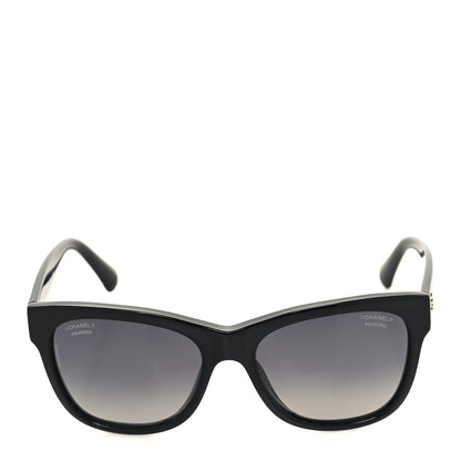 Chanel Acetate Polarized Square CC Sunglasses 5380 Black 2 of 8