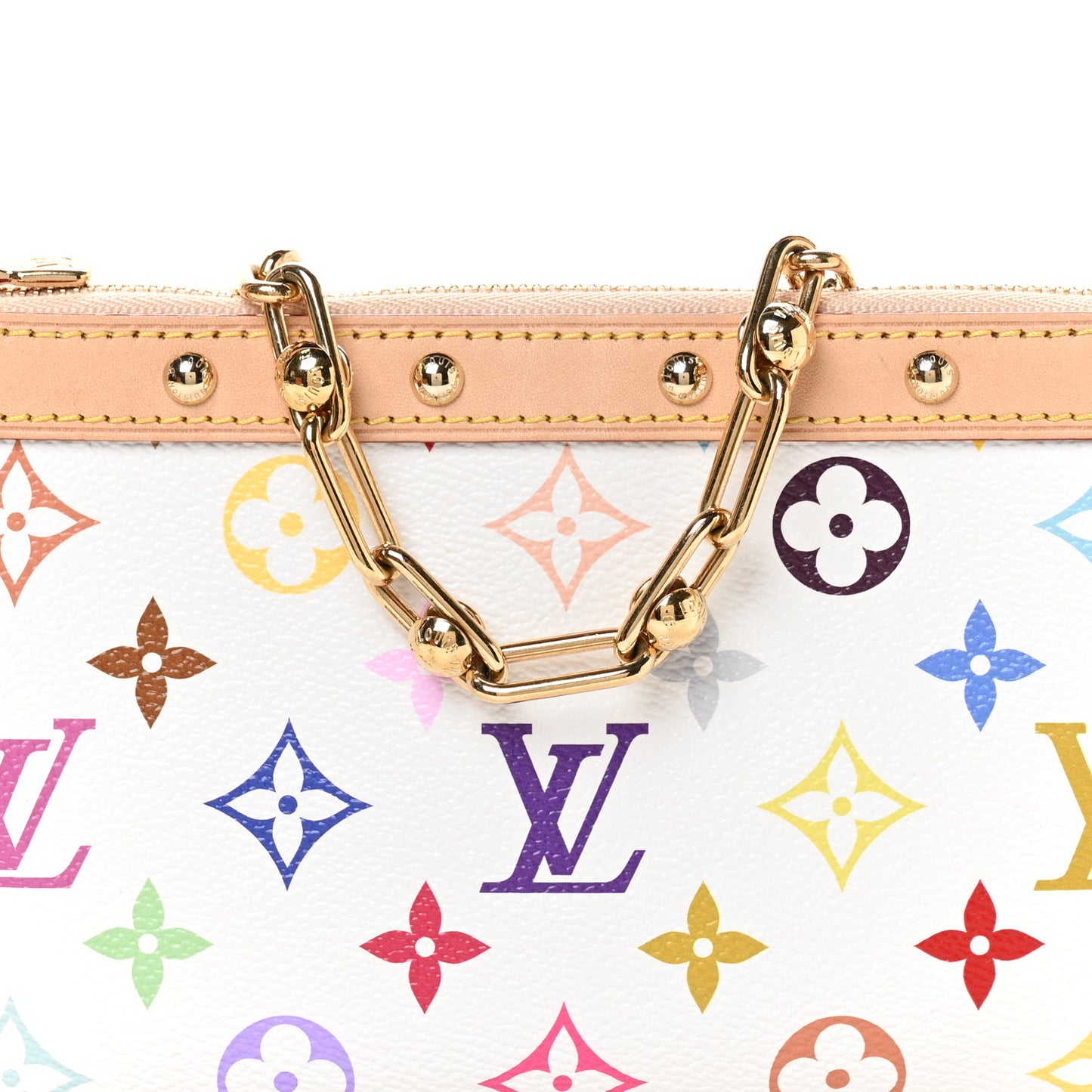 LV X TM Monogram Multicolor Pochette Accessories White