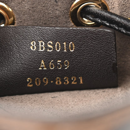 Fendi Vitello Liberty F is Fendi Bi-Color FF 1974 Embossed Mini Mon Tresor Bucket Bag Maya Black 8 of 15