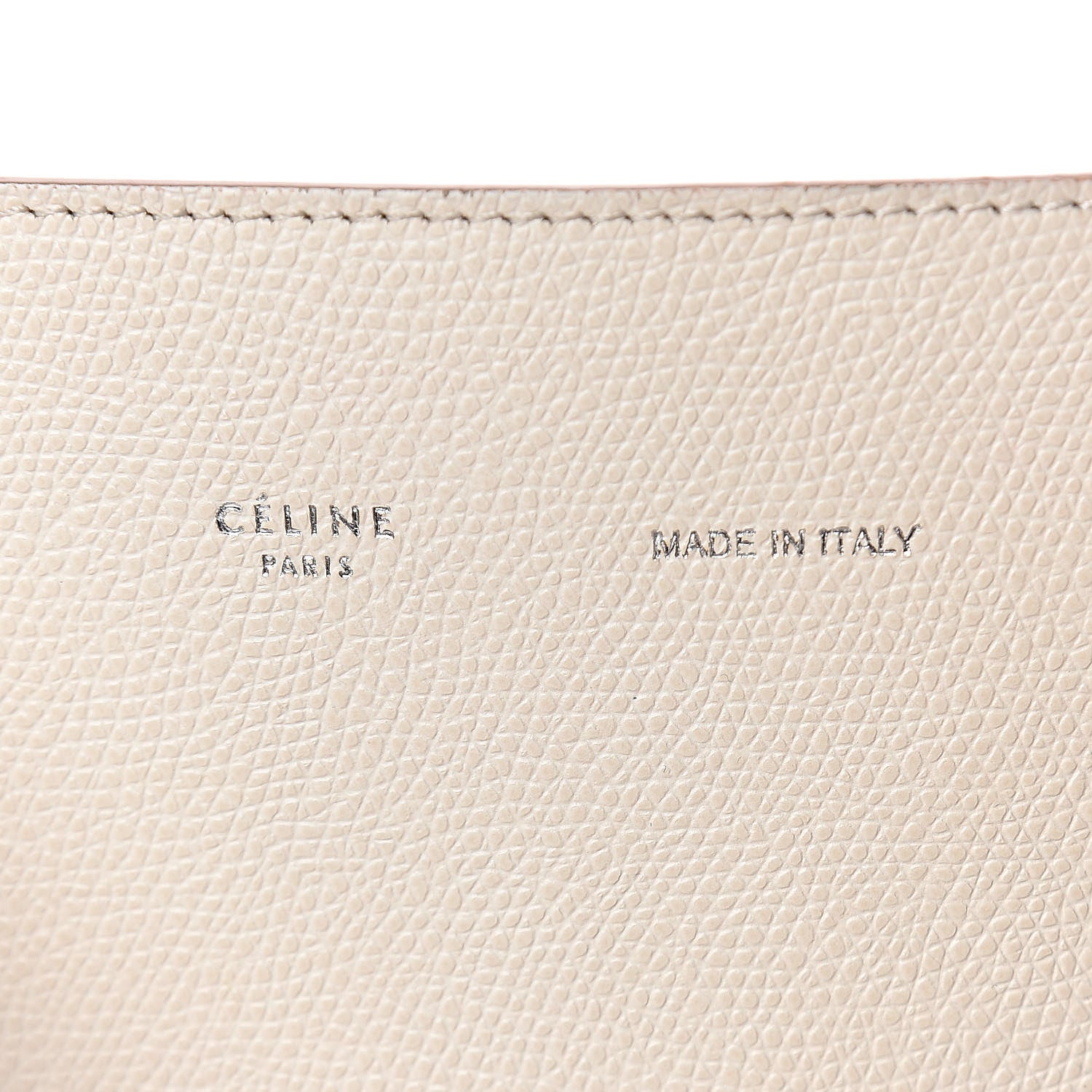 Celine Grained Calfskin Medium Horizontal Cabas Phantom White 13 of 13