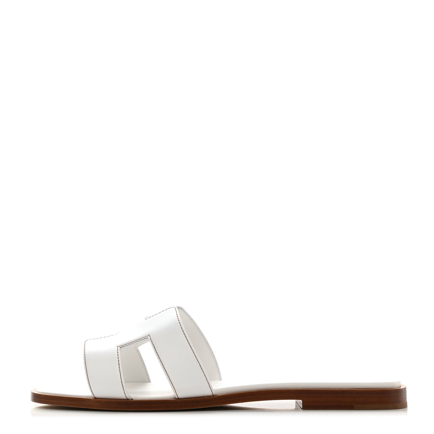Box Calfskin Oran Sandals 37 White