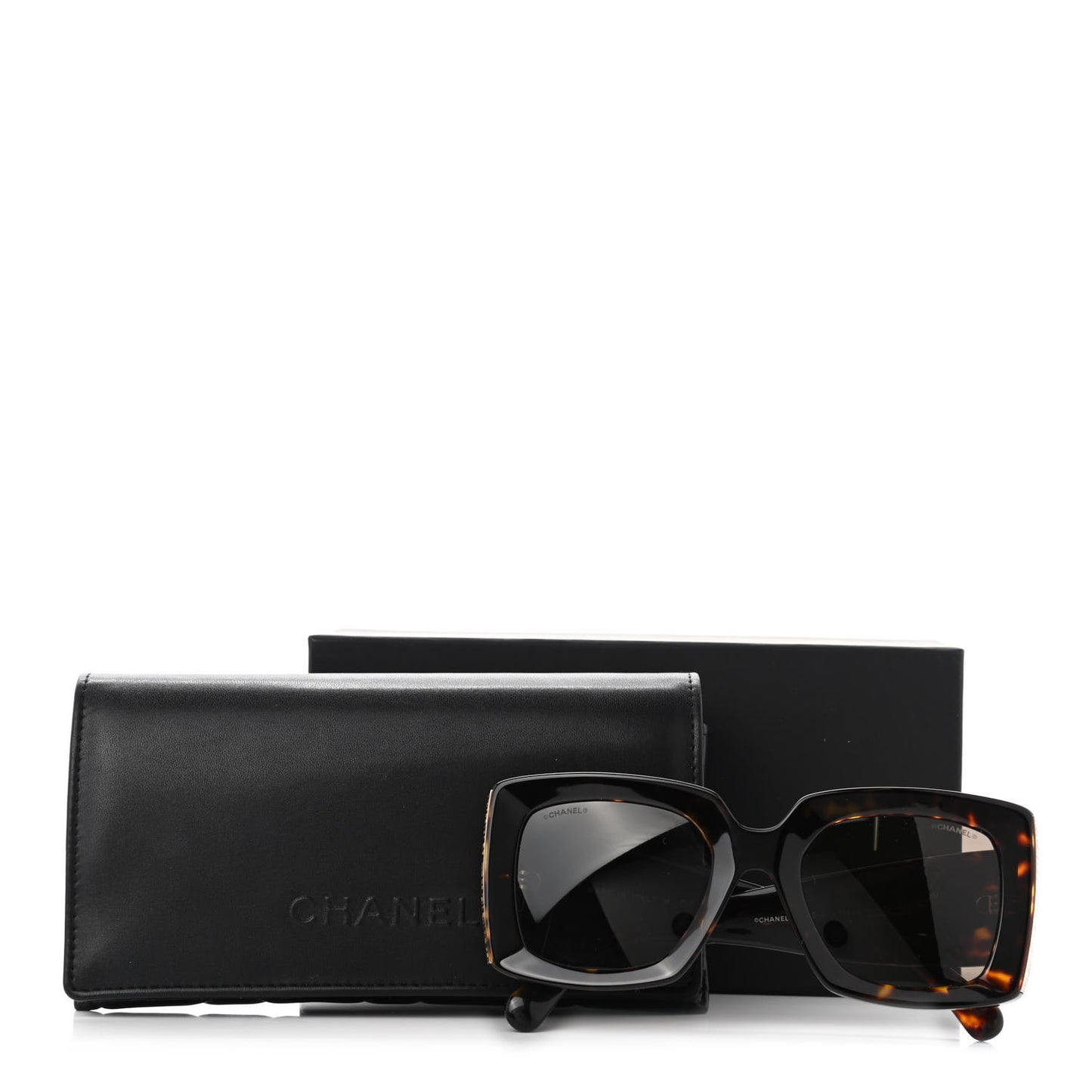Acetate Rectangle Sunglasses 5435 Tortoise