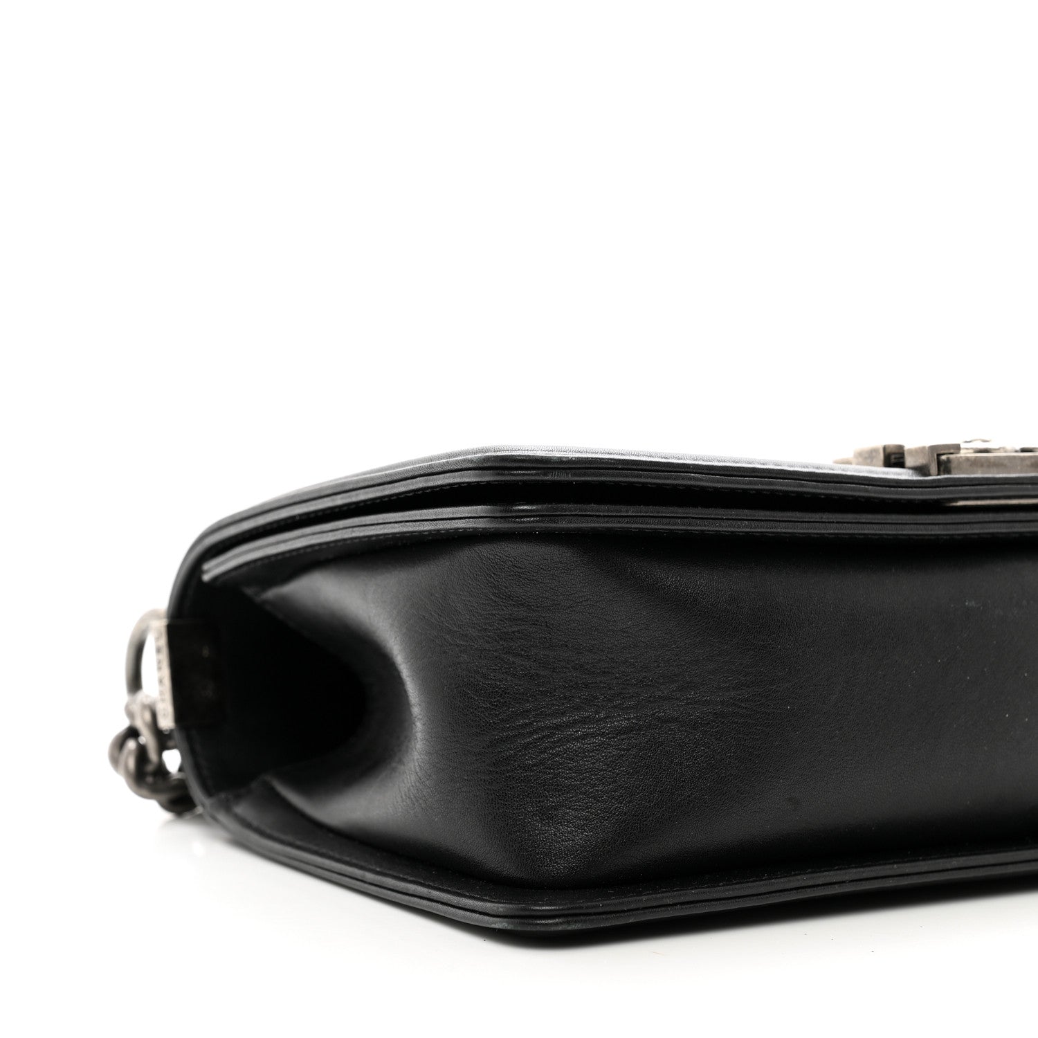 Chanel Calfskin Woven Medium Boy Flap Black White 9 of 10