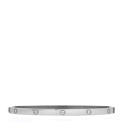 Cartier 18K White Gold Small LOVE Bracelet 18 3 of 10