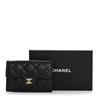 Chanel Caviar Quilted Flap Card Holder Wallet Black 8 of 8