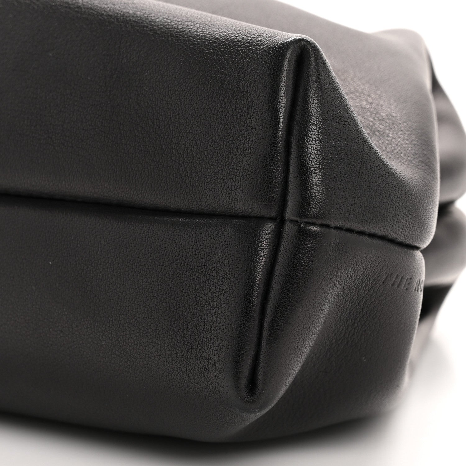 The Row Polished Saddle Calfskin Mira Clutch Black 9 of 10