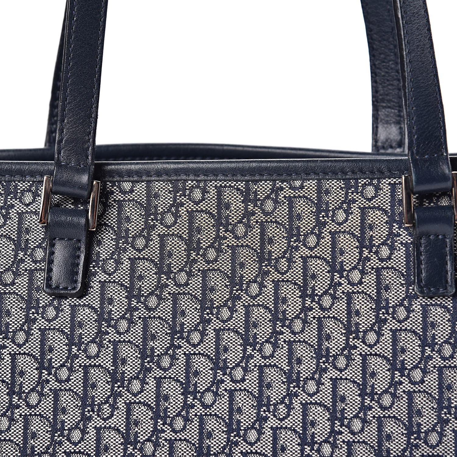 Christian Dior Monogram Tote Navy 10 of 16