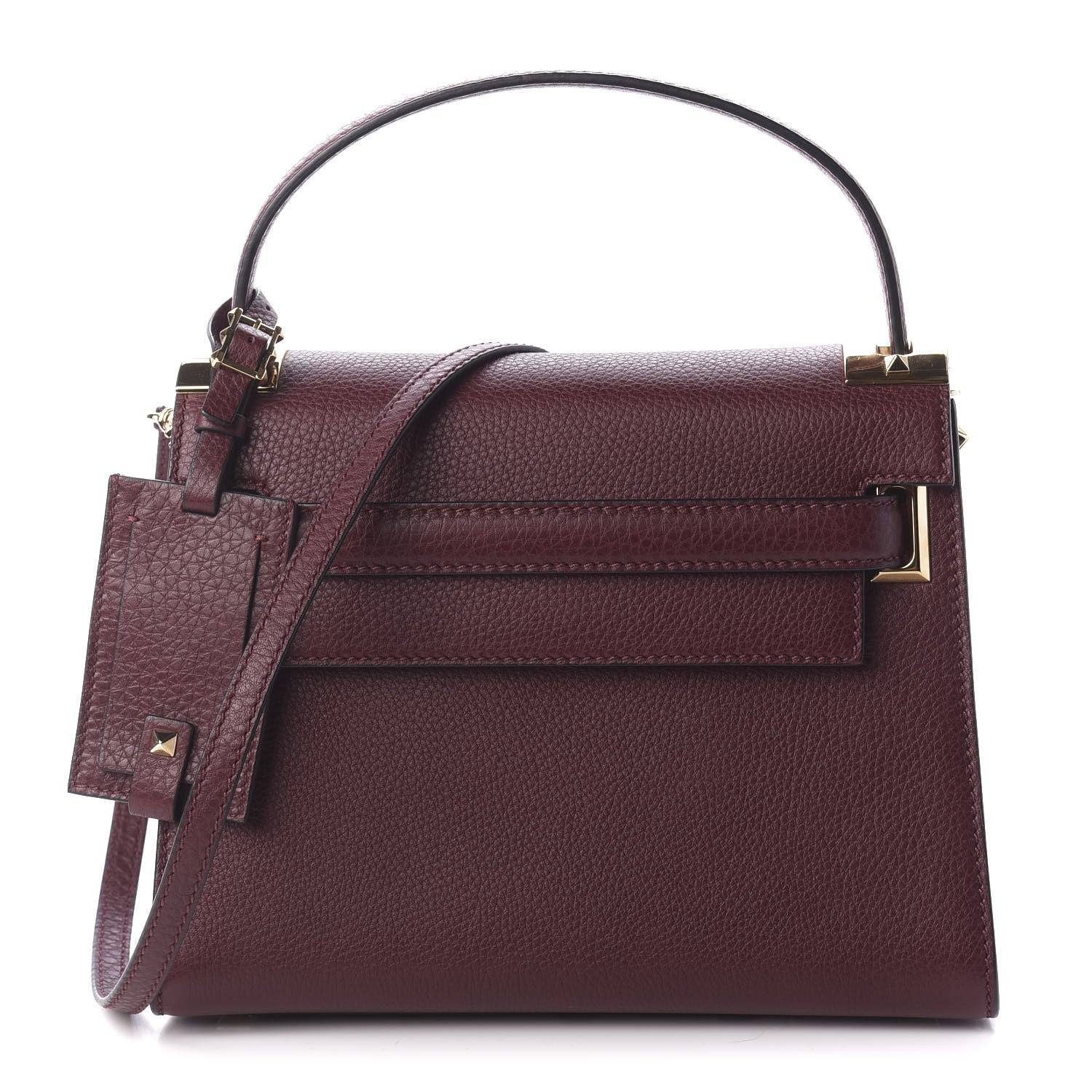 Valentino Garavani Grainy Calfskin Small My Rockstud Frame Bag Rubin 1 of 9