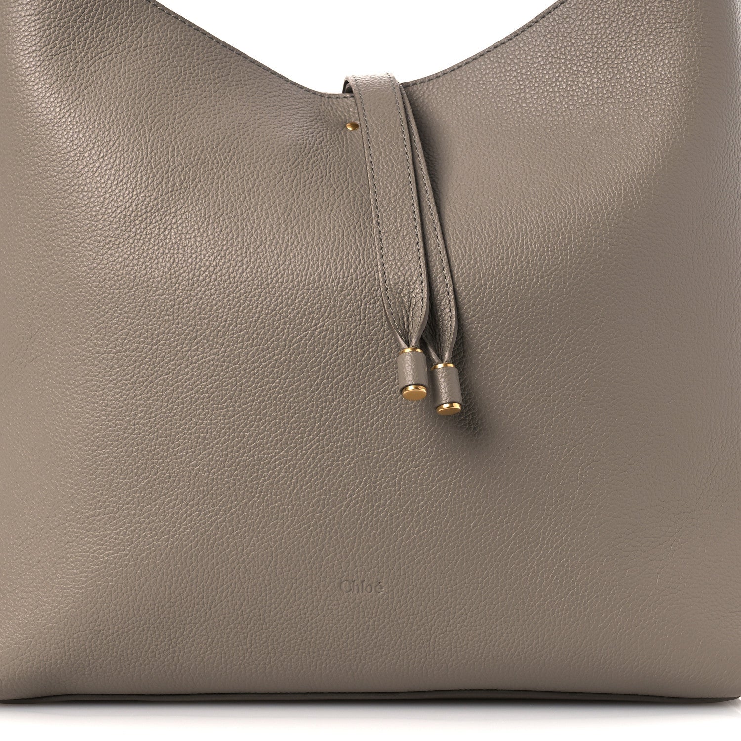 Chloe Grained Calfskin Marcie Hobo Bag Motty Grey 9 of 12