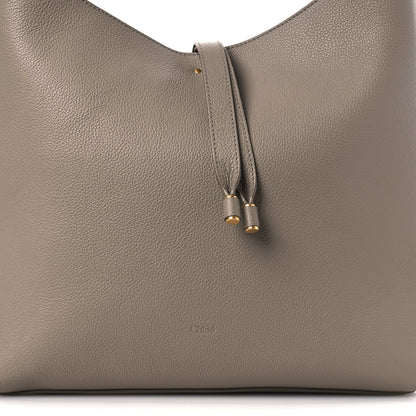 Chloe Grained Calfskin Marcie Hobo Bag Motty Grey 9 of 12