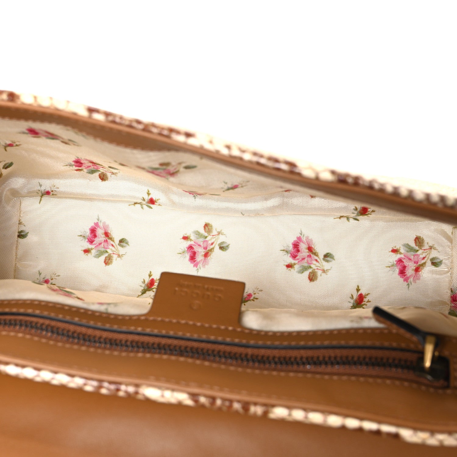 Gucci Raffia Elaphe Matelasse Small GG Marmont Shoulder Bag Natural Cream Brown 5 of 10