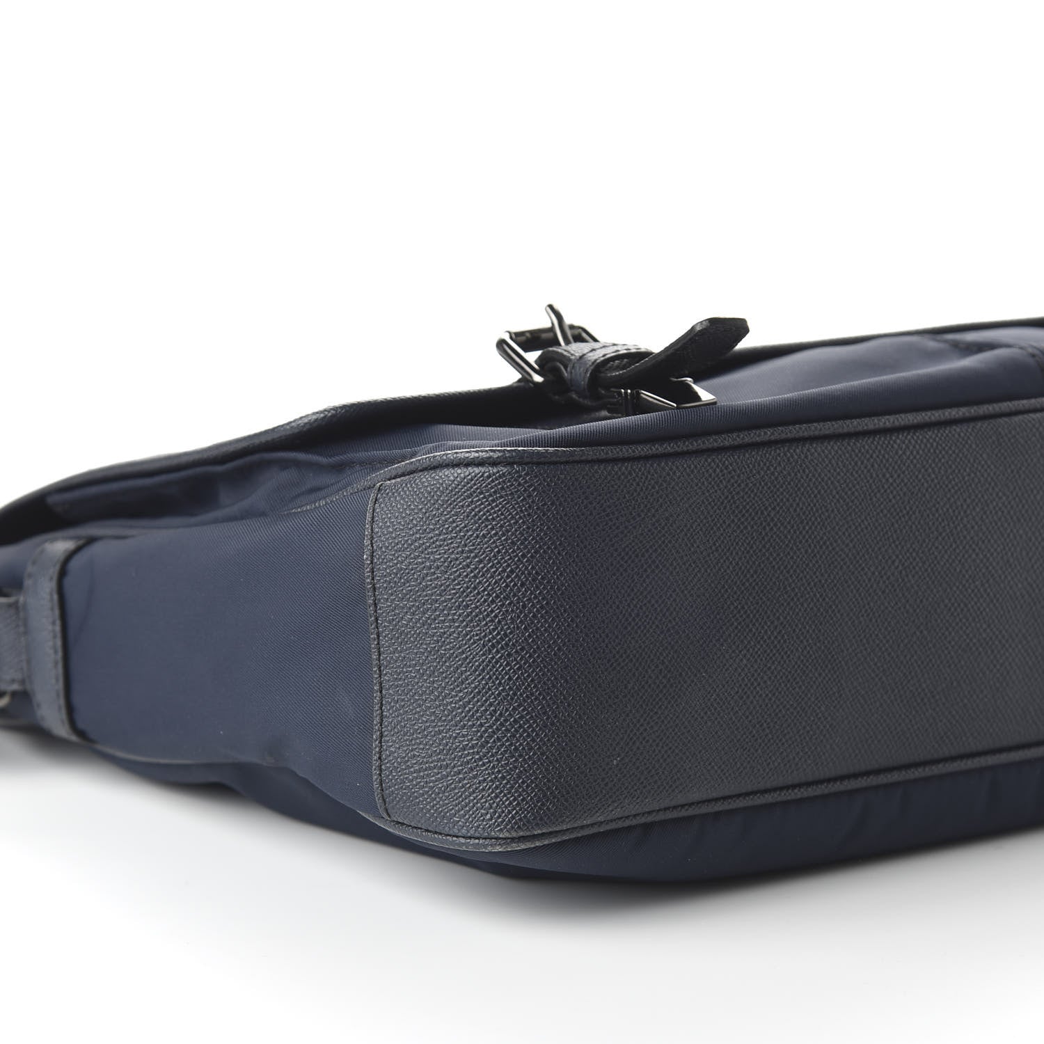 Burberry Calfskin Nylon Fairbank Messenger Bag Navy Black 6 of 9