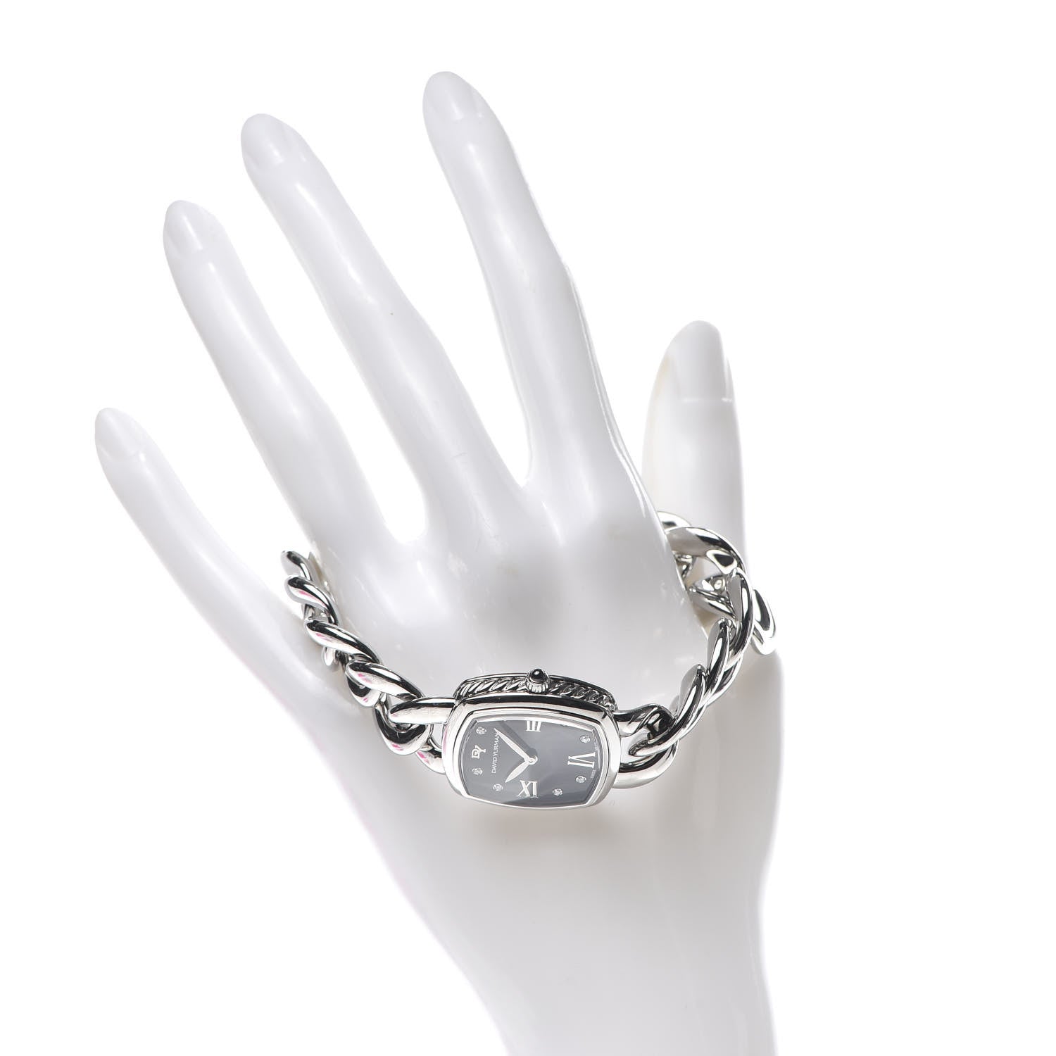 David Yurman Stainless Steel Diamond 27mm Albion Quartz Watch Black 2 of 6