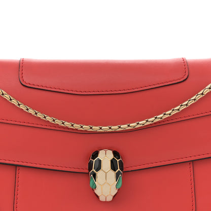 Bulgari Calfskin Serpenti Forever Shoulder Bag Red 9 of 15