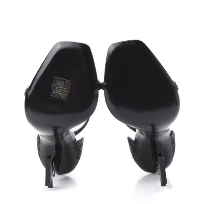 Saint Laurent Glitter Opyum Sandals 36 Black 5 of 10