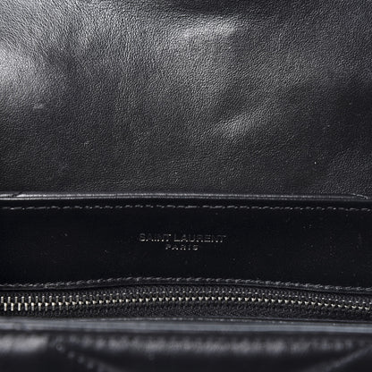 Saint Laurent Calfskin Y Quilted Monogram Toy Loulou Crossbody Bag Black 9 of 11