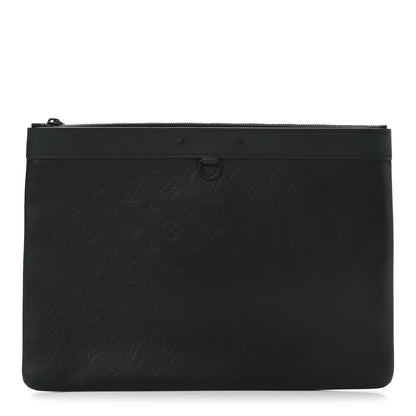 Louis Vuitton Calfskin Monogram Shadow Discovery Pochette Black 1 of 7