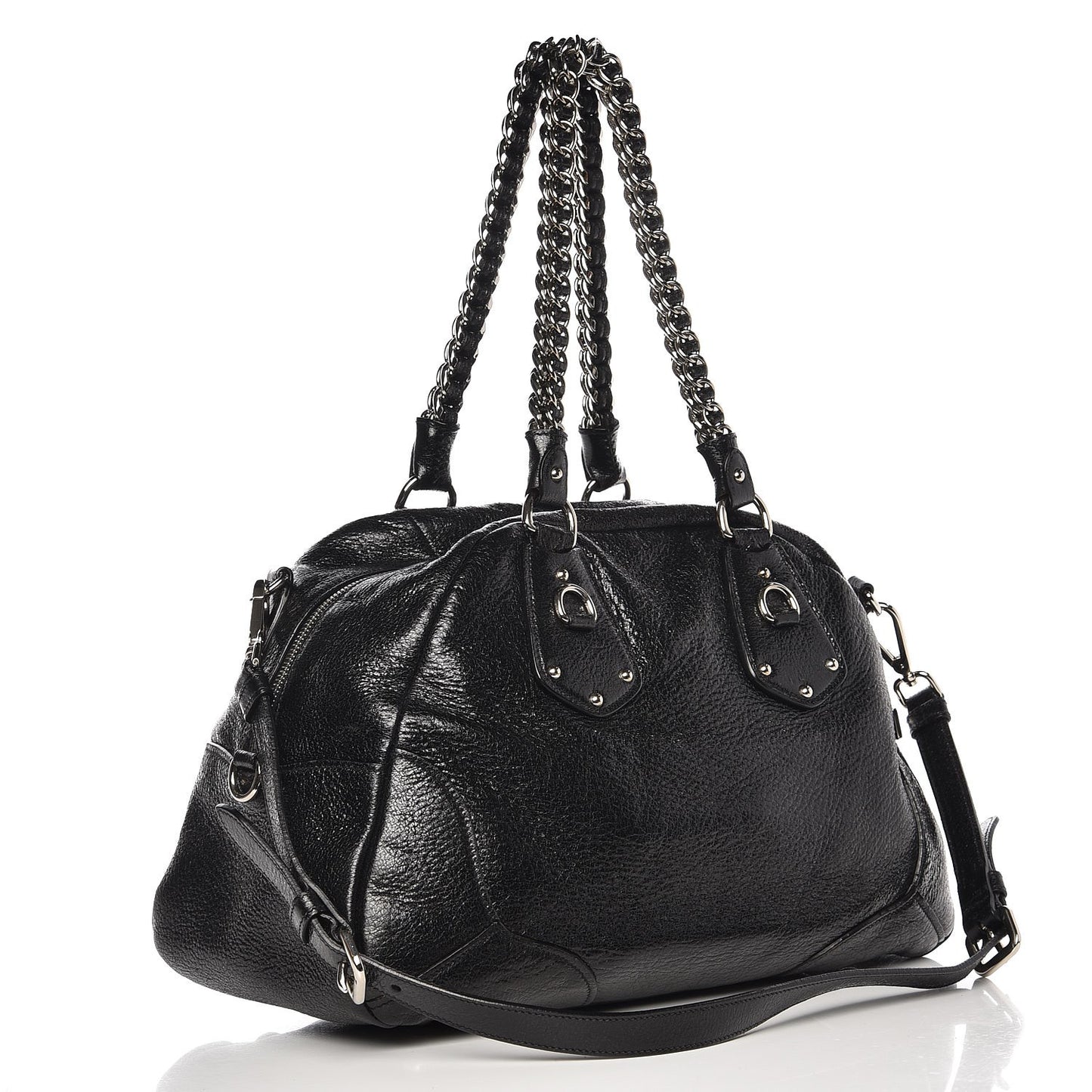 Cervo Lux Chain Shoulder Bag Black