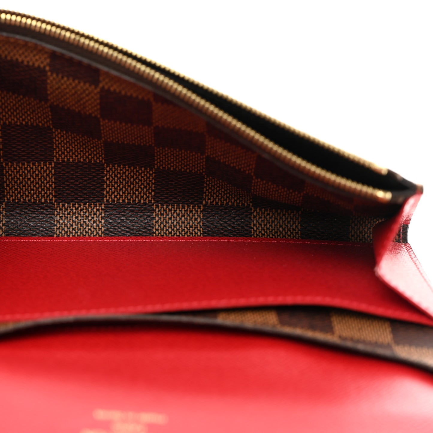 Damier Ebene Emilie Wallet Red