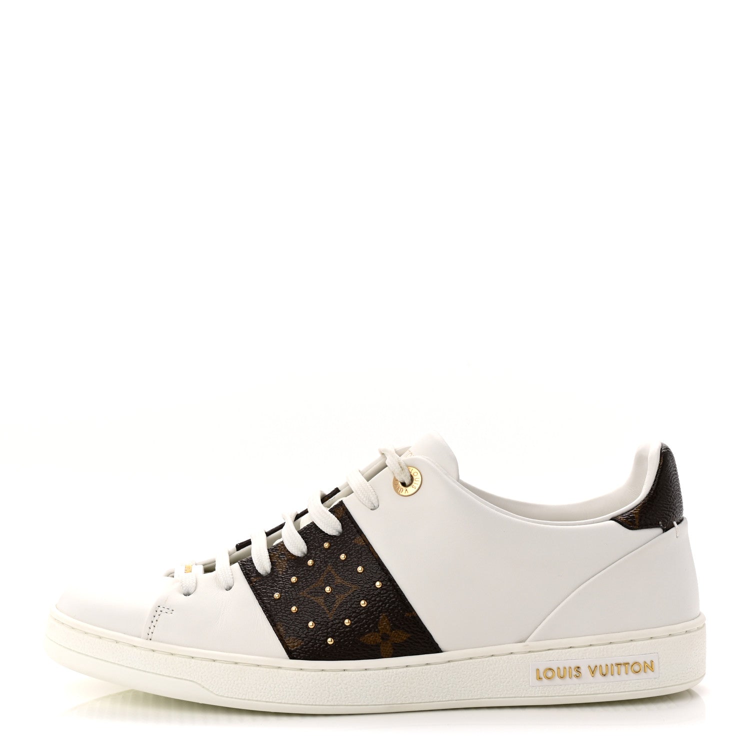 Louis Vuitton Calfskin Monogram Stud Front Row Sneaker 39 White 1 of 11