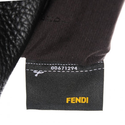 Fendi Cuoio Romano Selleria Bi-Color Large Peekaboo Iconic Satchel Black Mou 8 of 20