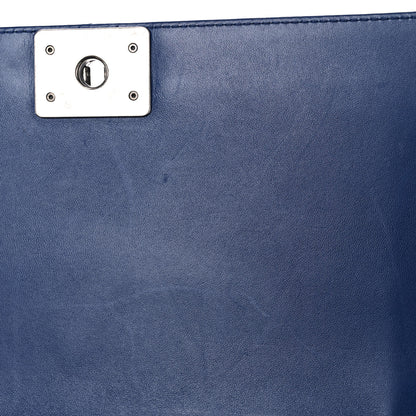 Chanel Calfskin Quilted New Medium Boy Flap Blue 12 of 16