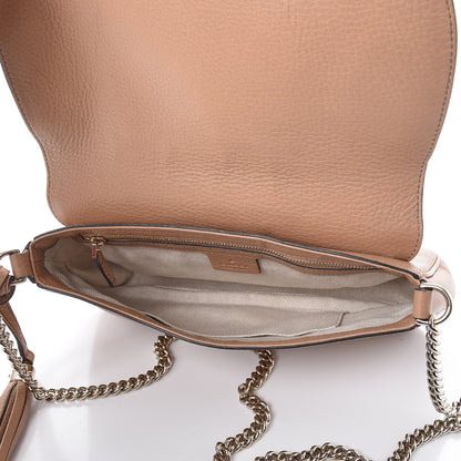 Gucci Pebbled Calfskin Medium Soho Flap Crossbody Camelia 5 of 7