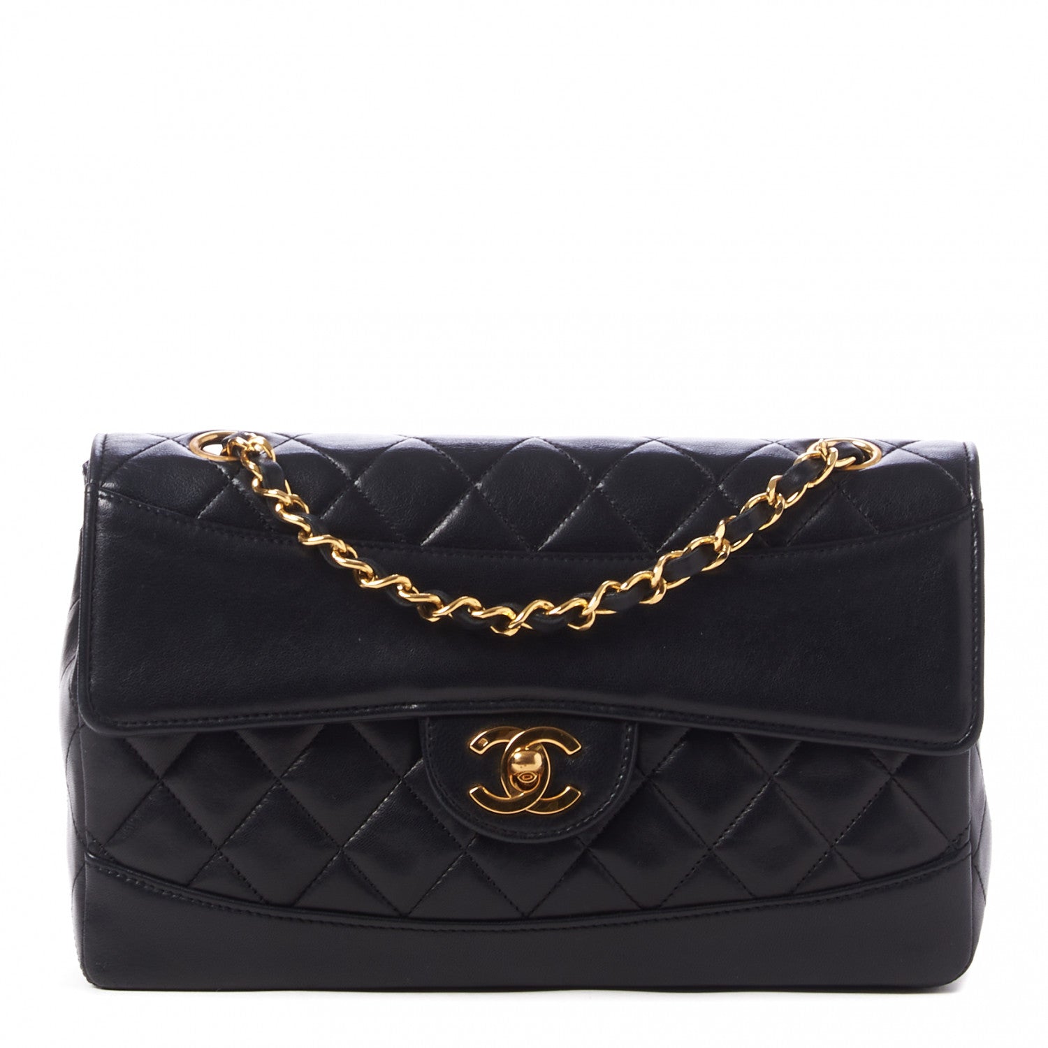 Chanel Lambskin Quilted Medium Single Flap Black 1 of 9