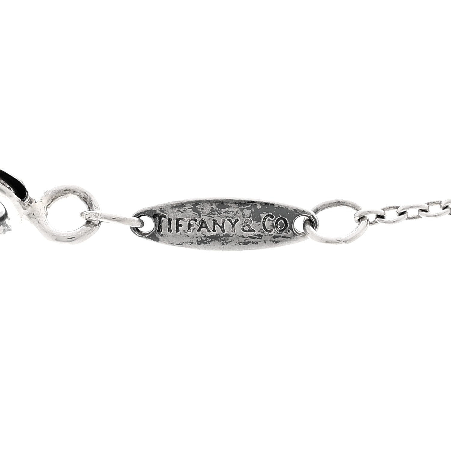 Tiffany Sterling Silver Diamond .09ctw Elsa Peretti Diamonds by the Yard Three Station Necklace 5 of 6