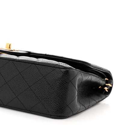 Chanel Caviar Quilted Medium Double Flap Black 10 of 11