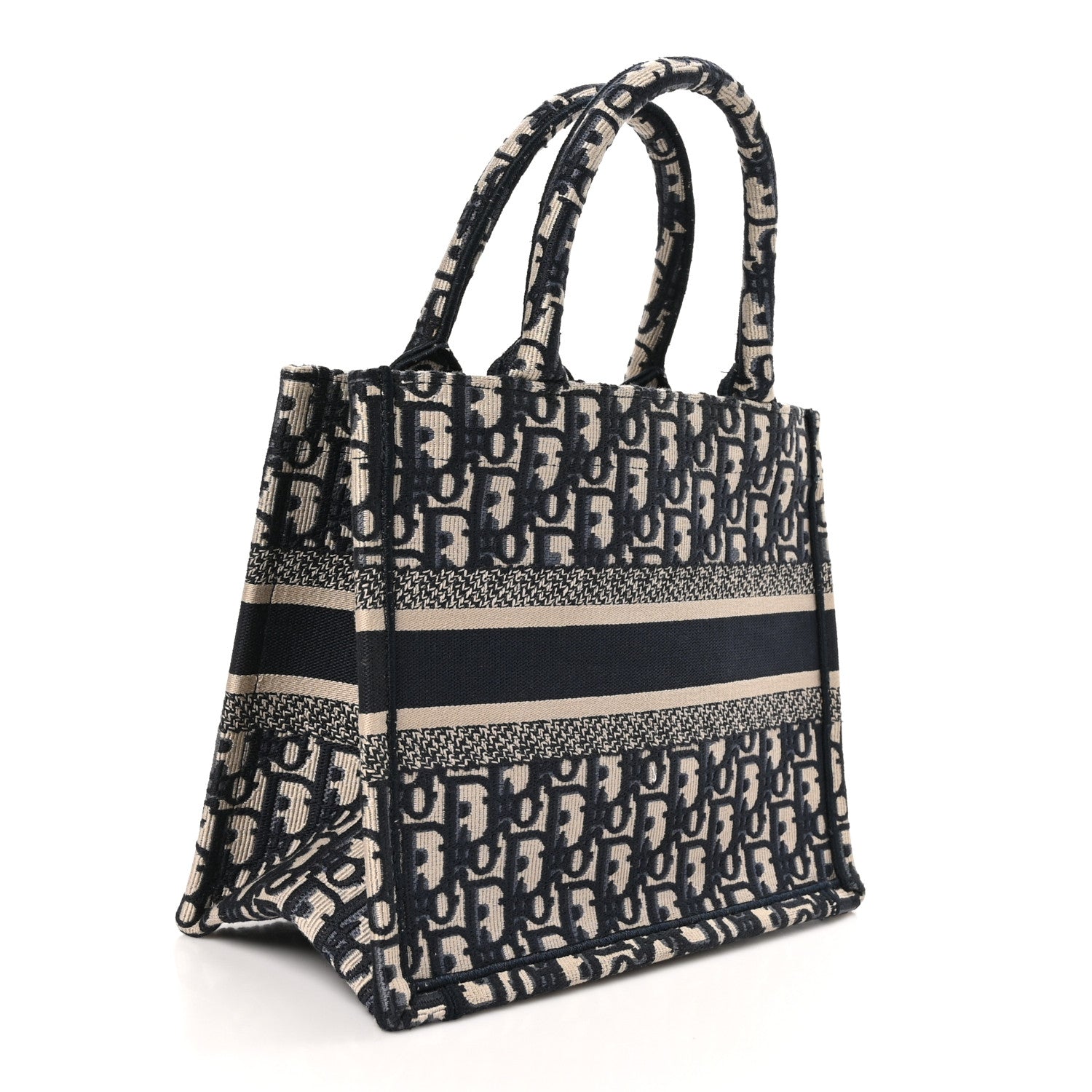 Christian Dior Oblique Small Book Tote Blue Multicolor 3 of 11