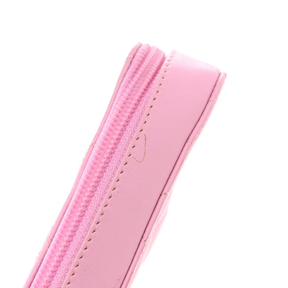 Chanel Calfskin Quilted Cambon Zip Around Makeup Pouch Pink Black 13 of 15