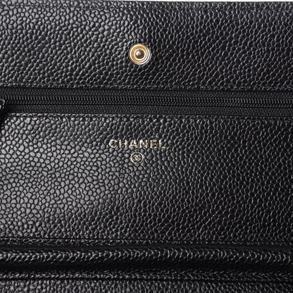 Chanel Caviar Quilted Wallet On Chain WOC Black 6 of 10