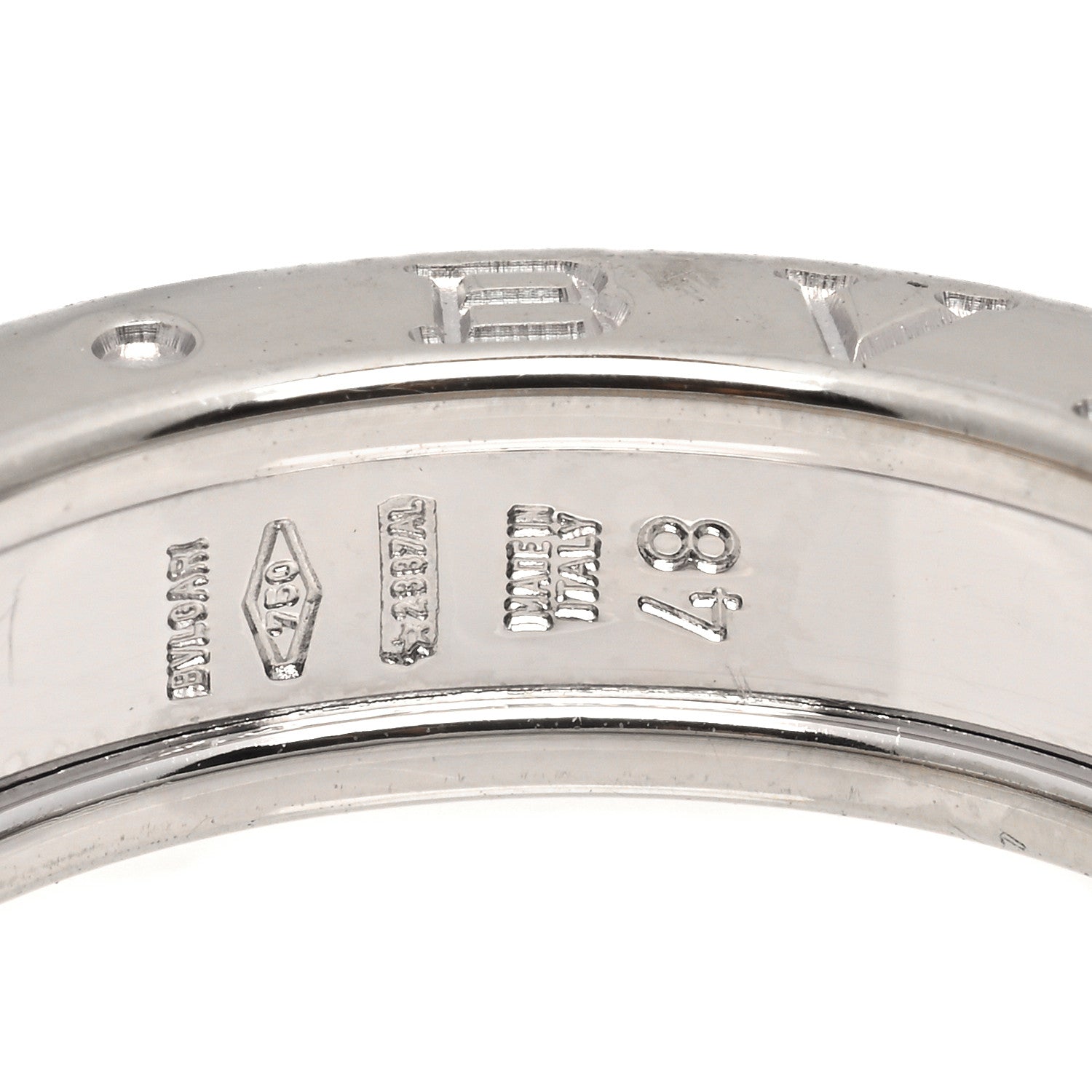 Bulgari 18K White Gold B.Zero1 One-Band Ring 48 4.5 4 of 4