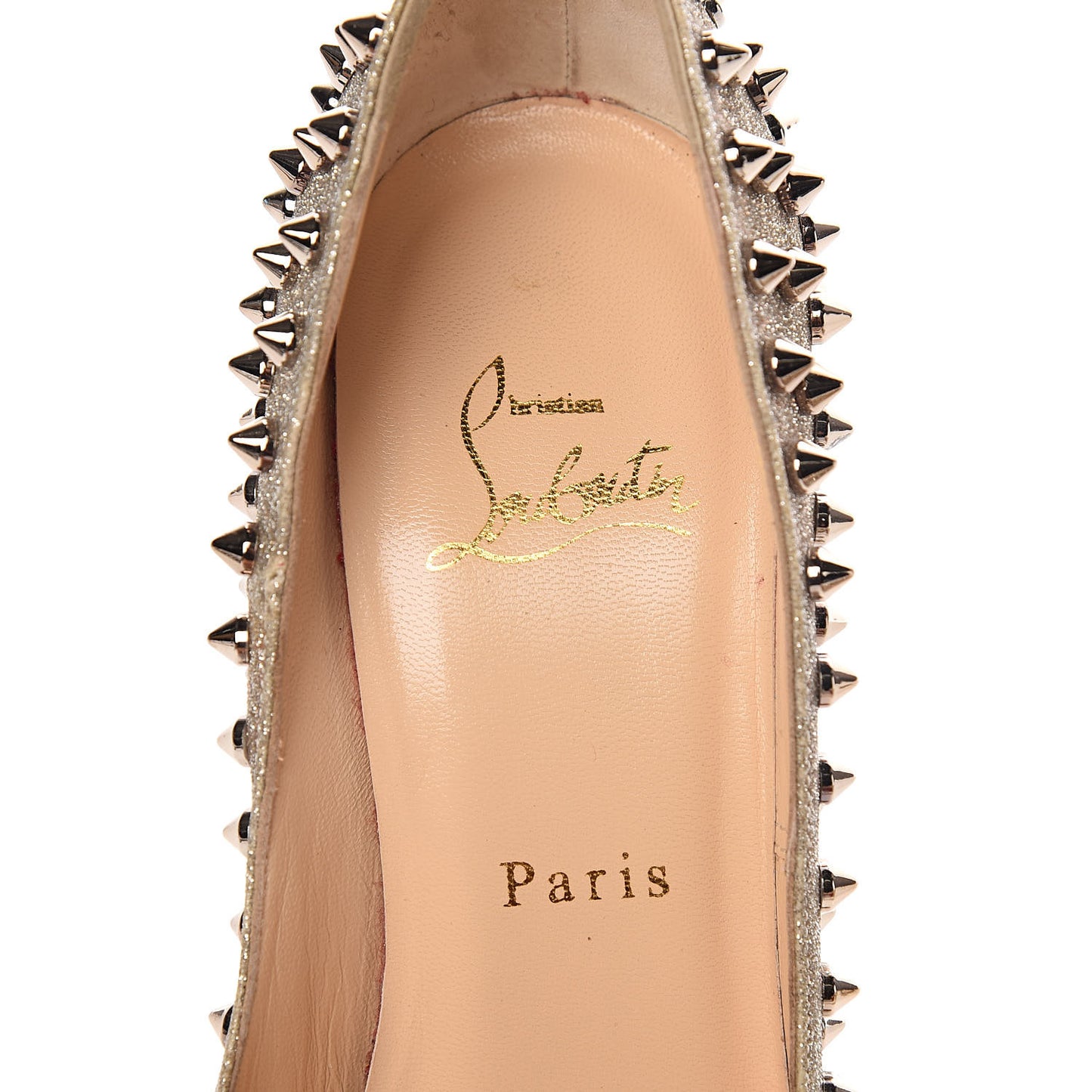 Glitter Mini Specchio Follies Spikes 120 Pumps 37 Ivory Colombe